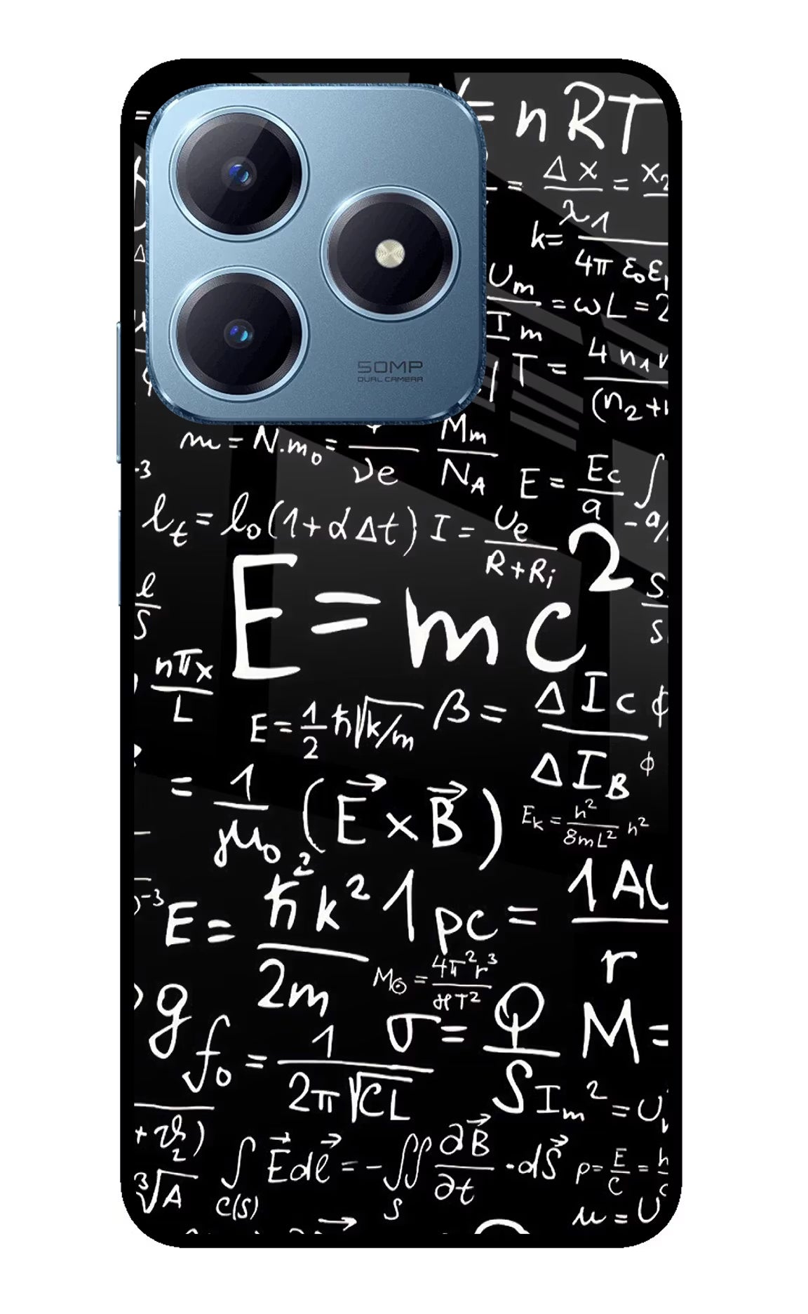 Physics Formula Realme Narzo N63 Glass Case Back Cover by Casekaro