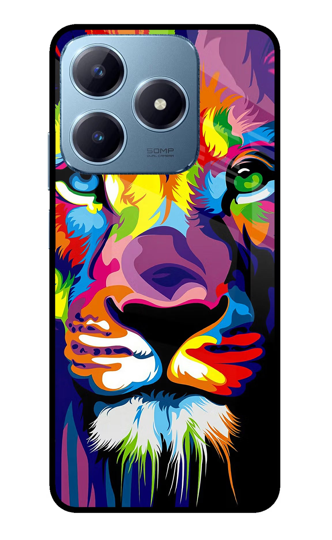 Lion Realme Narzo N63 Glass Case Back Cover by Casekaro