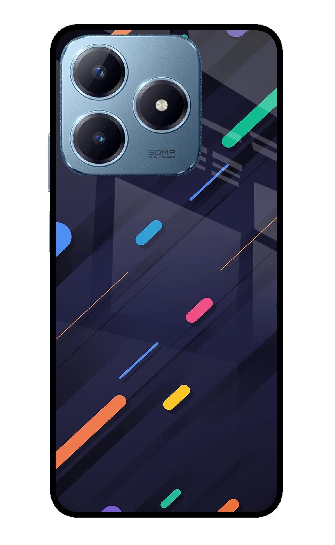 Abstract Design Realme Narzo N63 Glass Case Back Cover by Casekaro