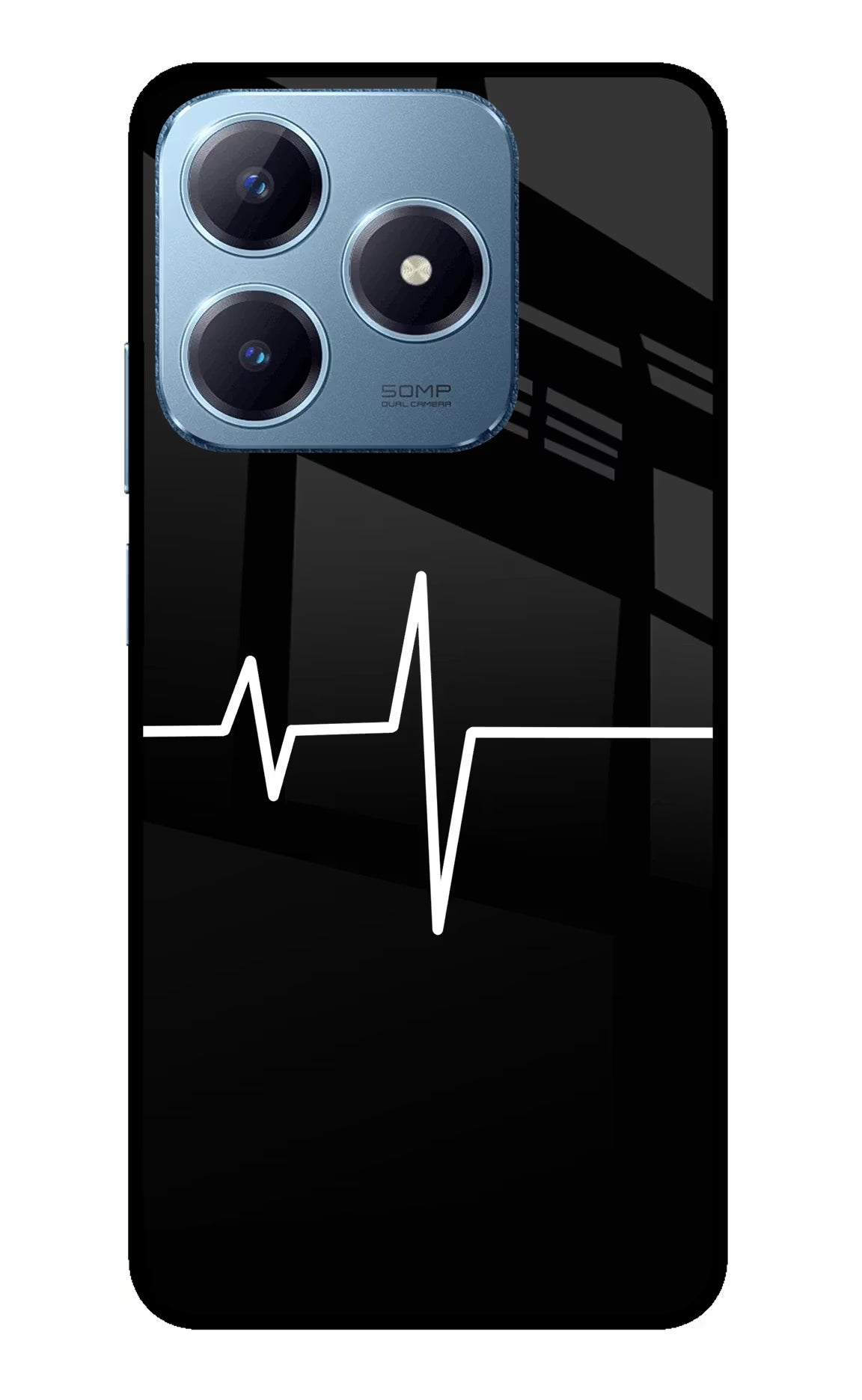 Heart Beats Realme Narzo N63 Glass Case Back Cover by Casekaro