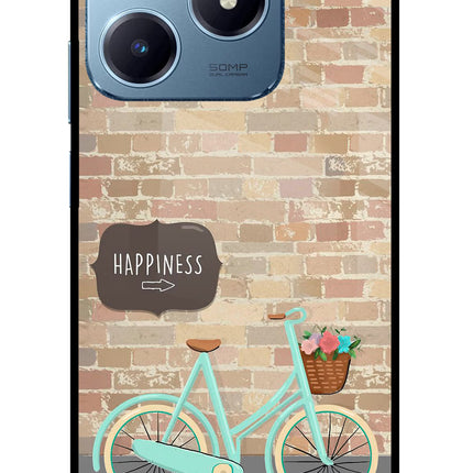 Happiness Artwork Realme Narzo N63 Glass Case Back Cover by Casekaro