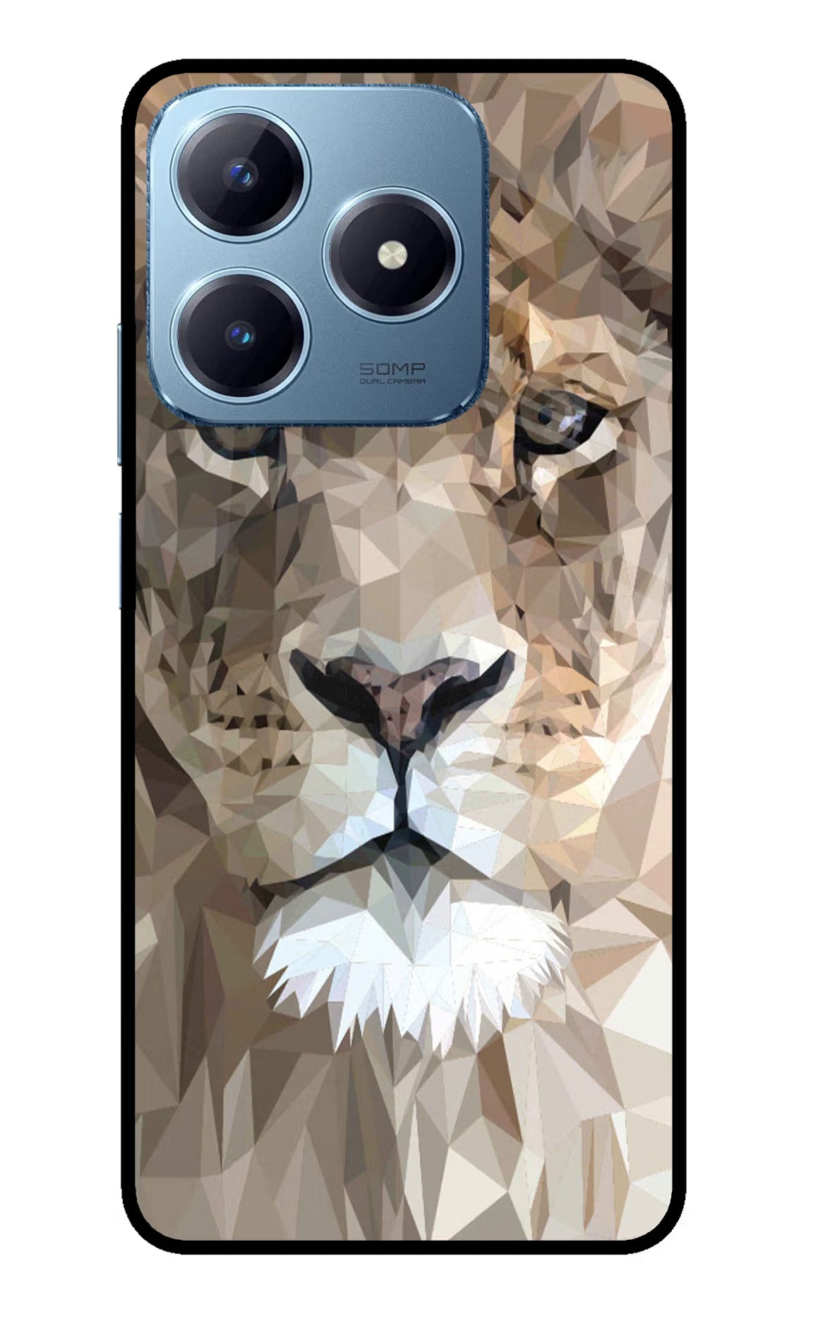 Lion Art Realme Narzo N63 Glass Case Back Cover by Casekaro