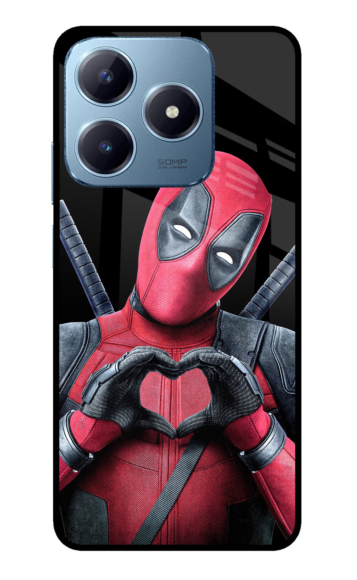Deadpool Realme Narzo N63 Glass Case Back Cover by Casekaro