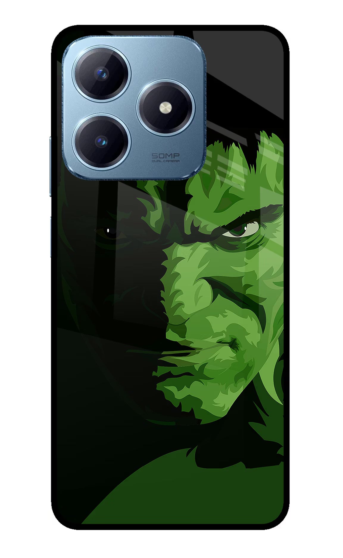 HULK Realme Narzo N63 Glass Case Back Cover by Casekaro