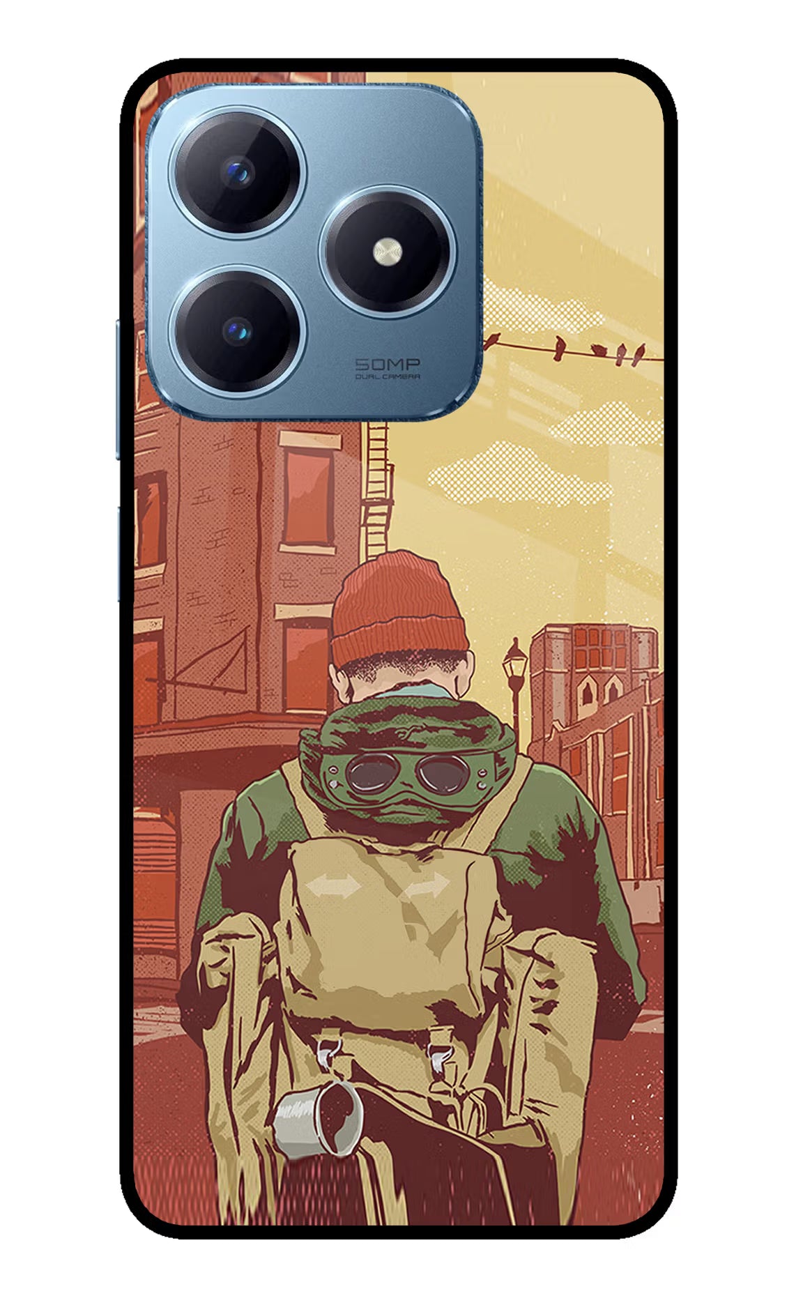 Adventurous Realme Narzo N63 Glass Case Back Cover by Casekaro