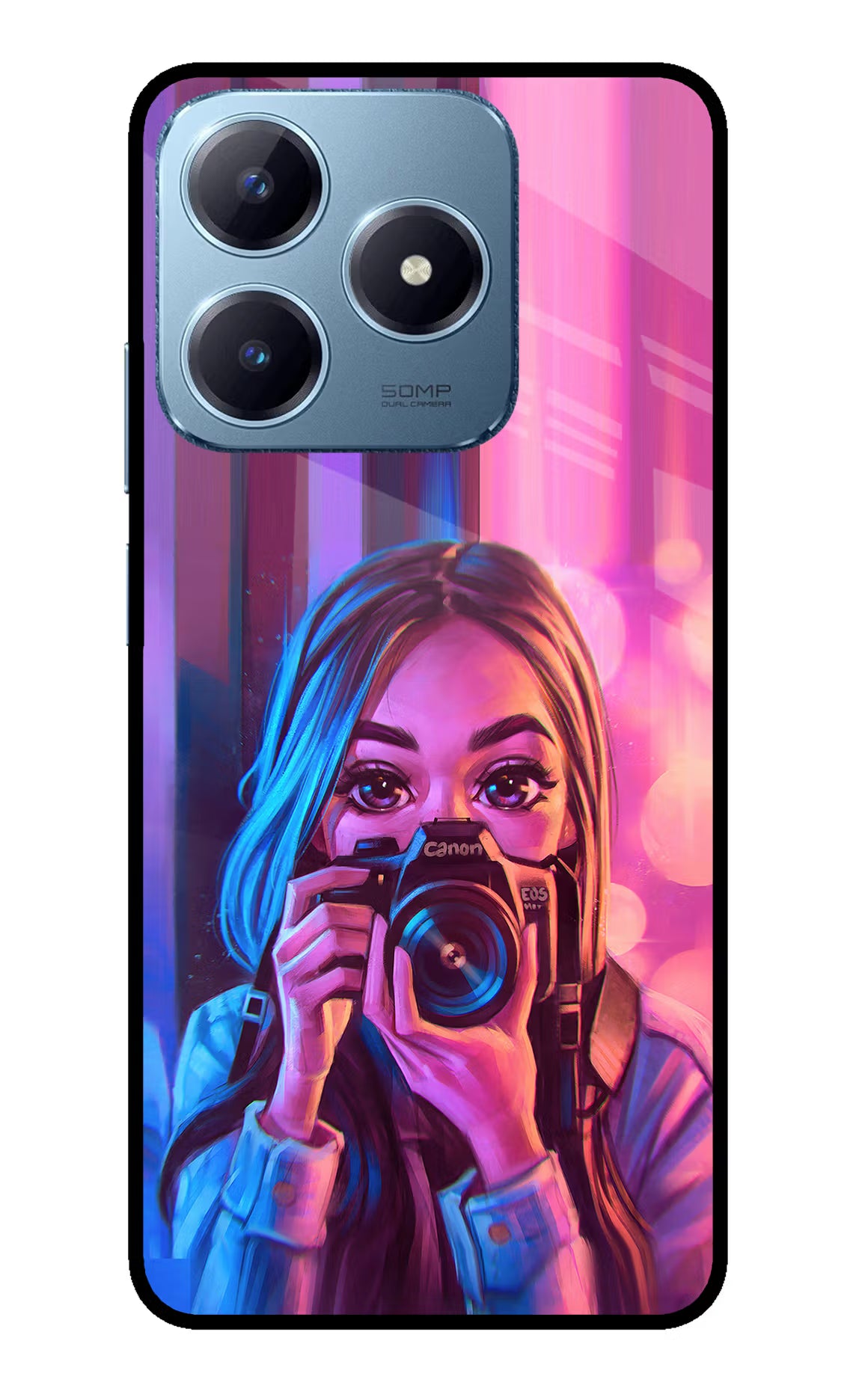 Girl Photographer Realme Narzo N63 Glass Case