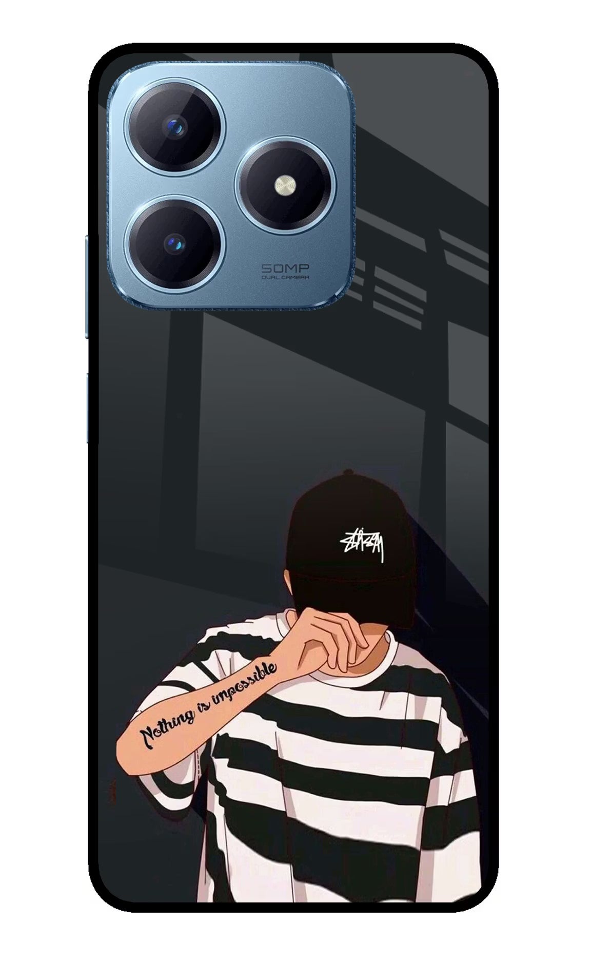 Aesthetic Boy Realme Narzo N63 Glass Case