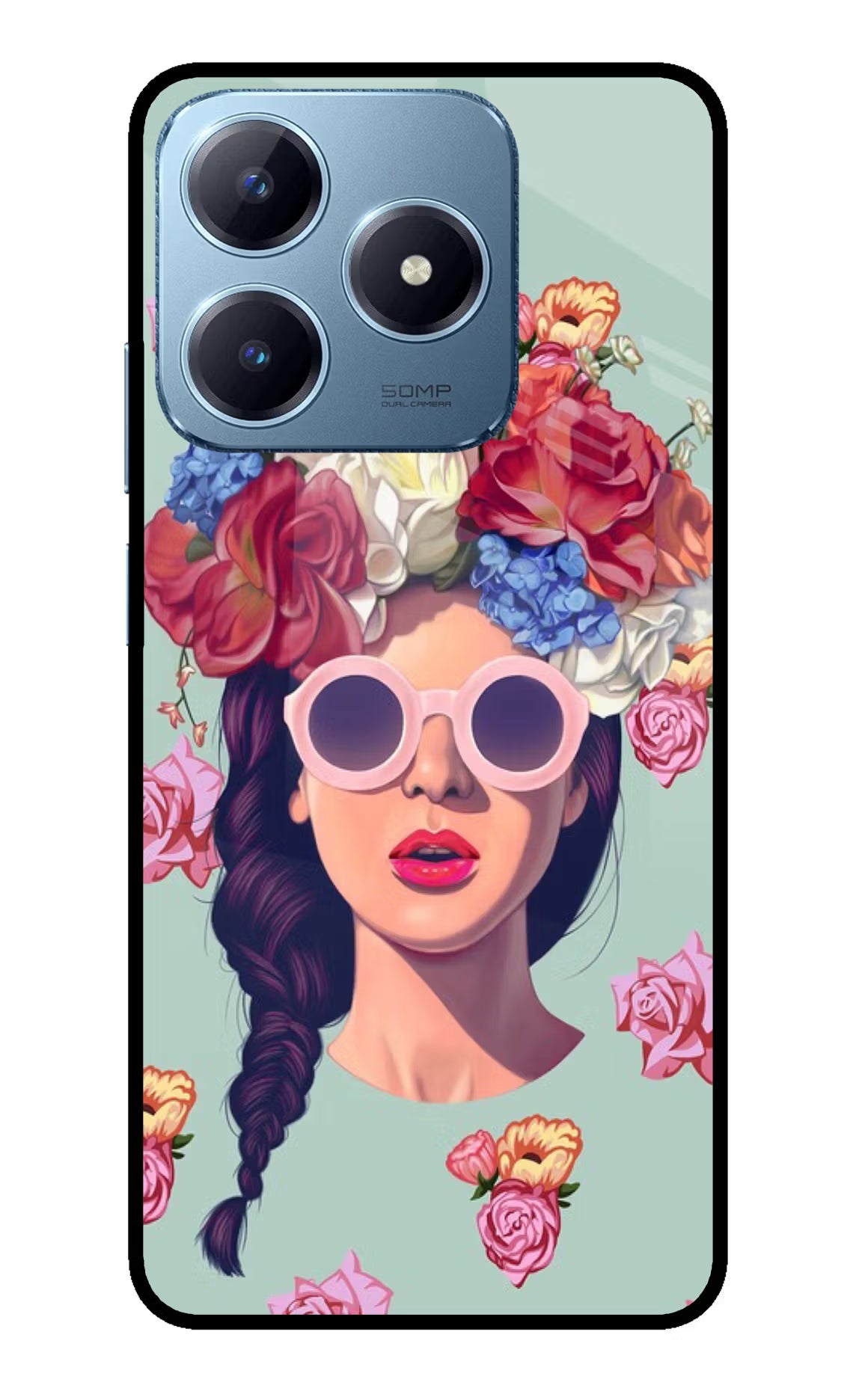 Pretty Girl Realme Narzo N63 Glass Case Back Cover by Casekaro