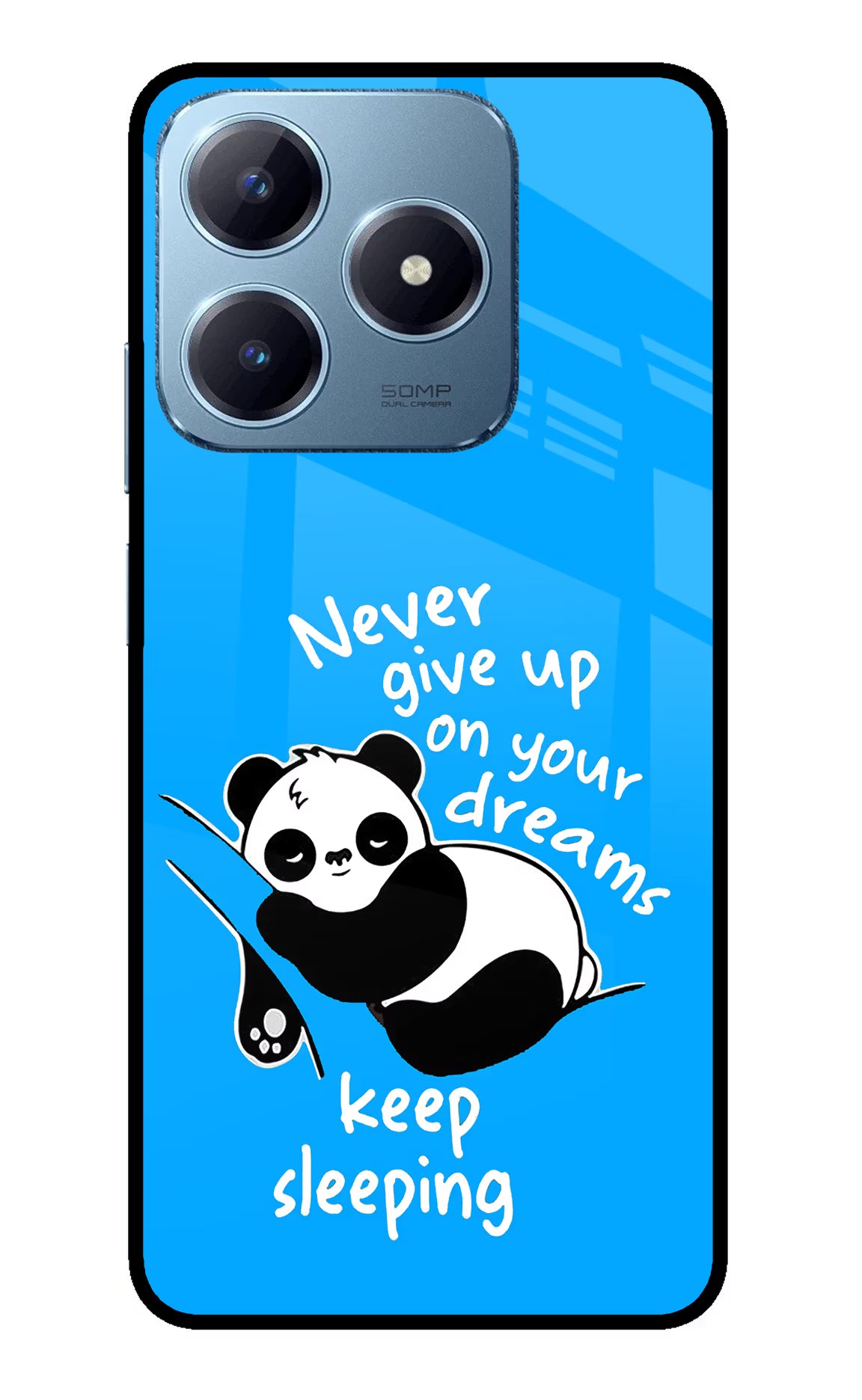 Keep Sleeping Realme Narzo N63 Glass Case Back Cover by Casekaro