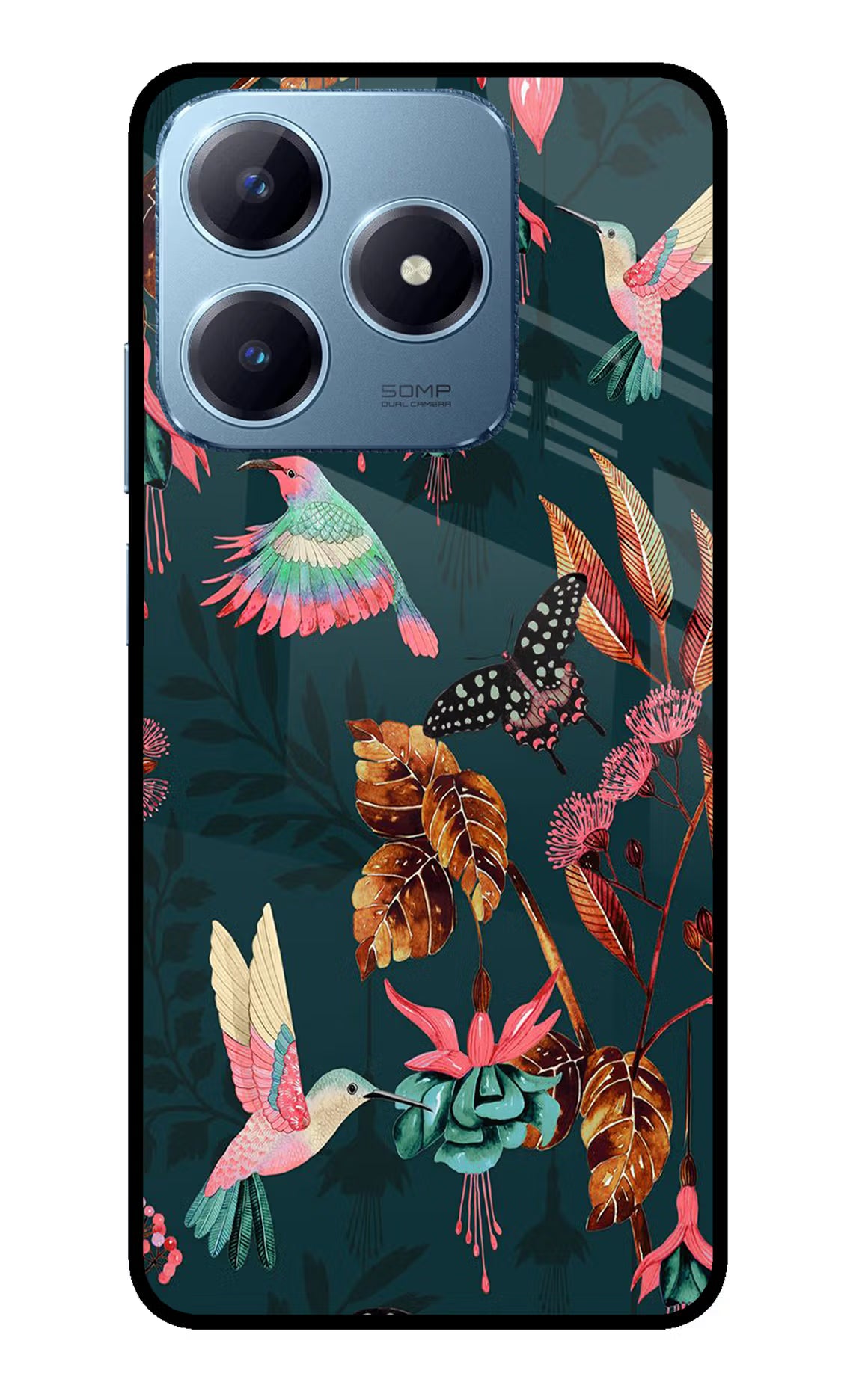 Birds Realme Narzo N63 Glass Case Back Cover by Casekaro