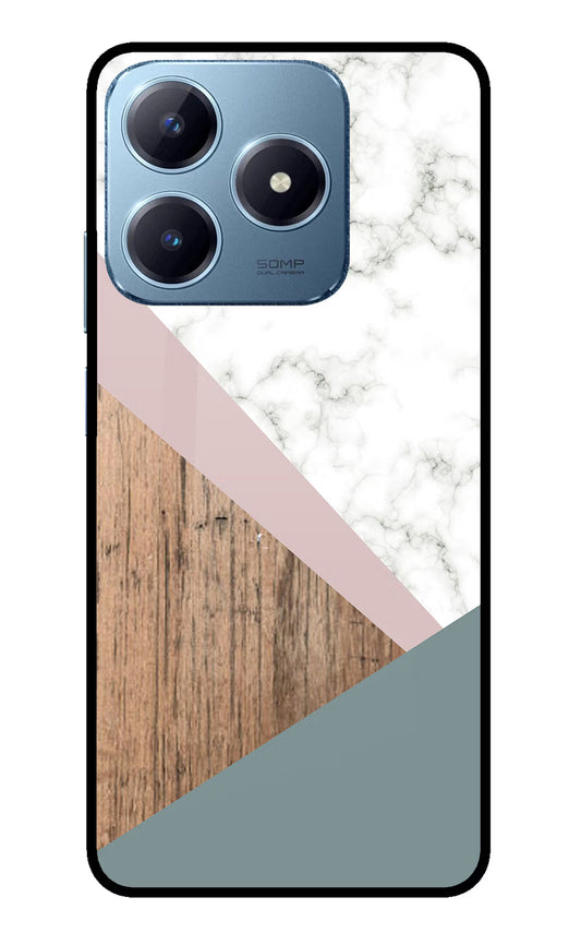 Marble wood Abstract Realme Narzo N63 Glass Case