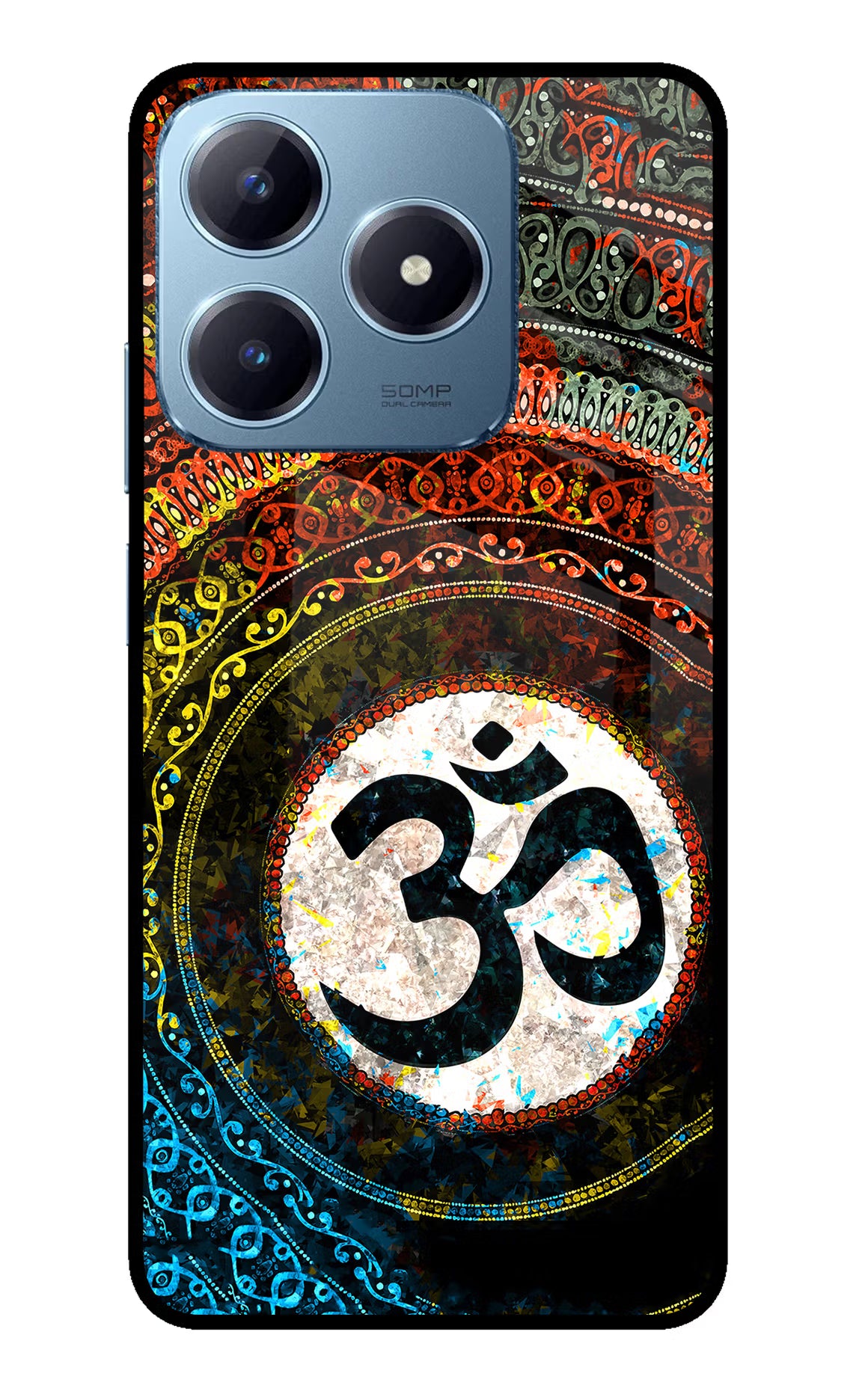 Om Cultural Realme Narzo N63 Glass Case Back Cover by Casekaro