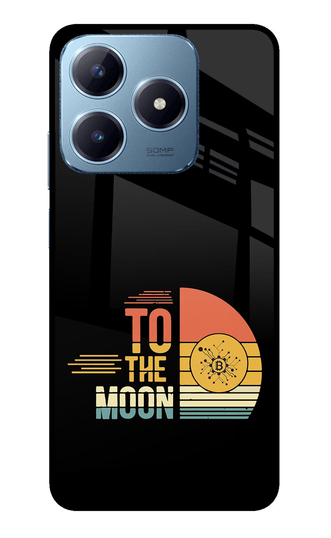 To the Moon Realme Narzo N63 Glass Case Back Cover by Casekaro