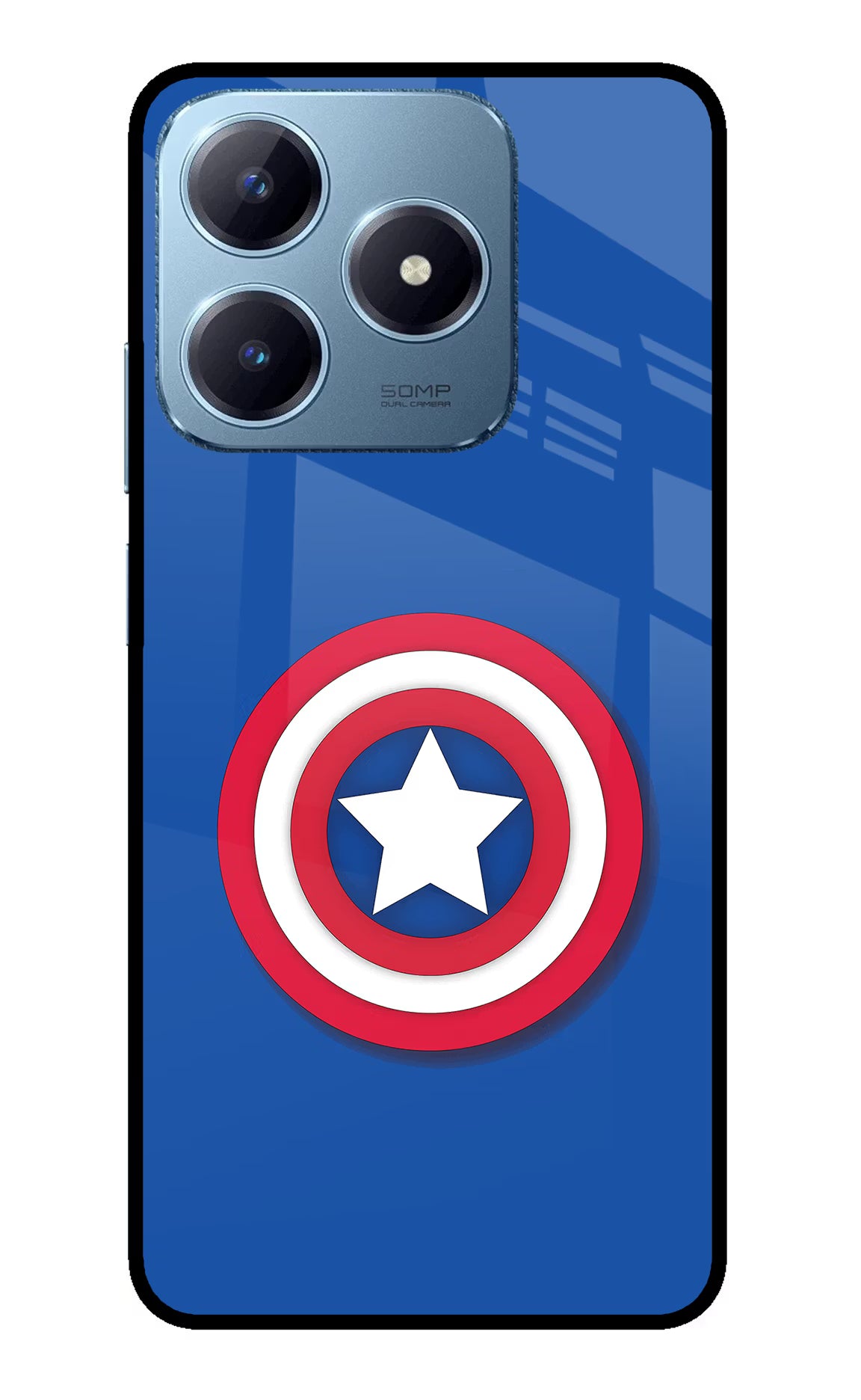 Shield Realme Narzo N63 Glass Case Back Cover by Casekaro
