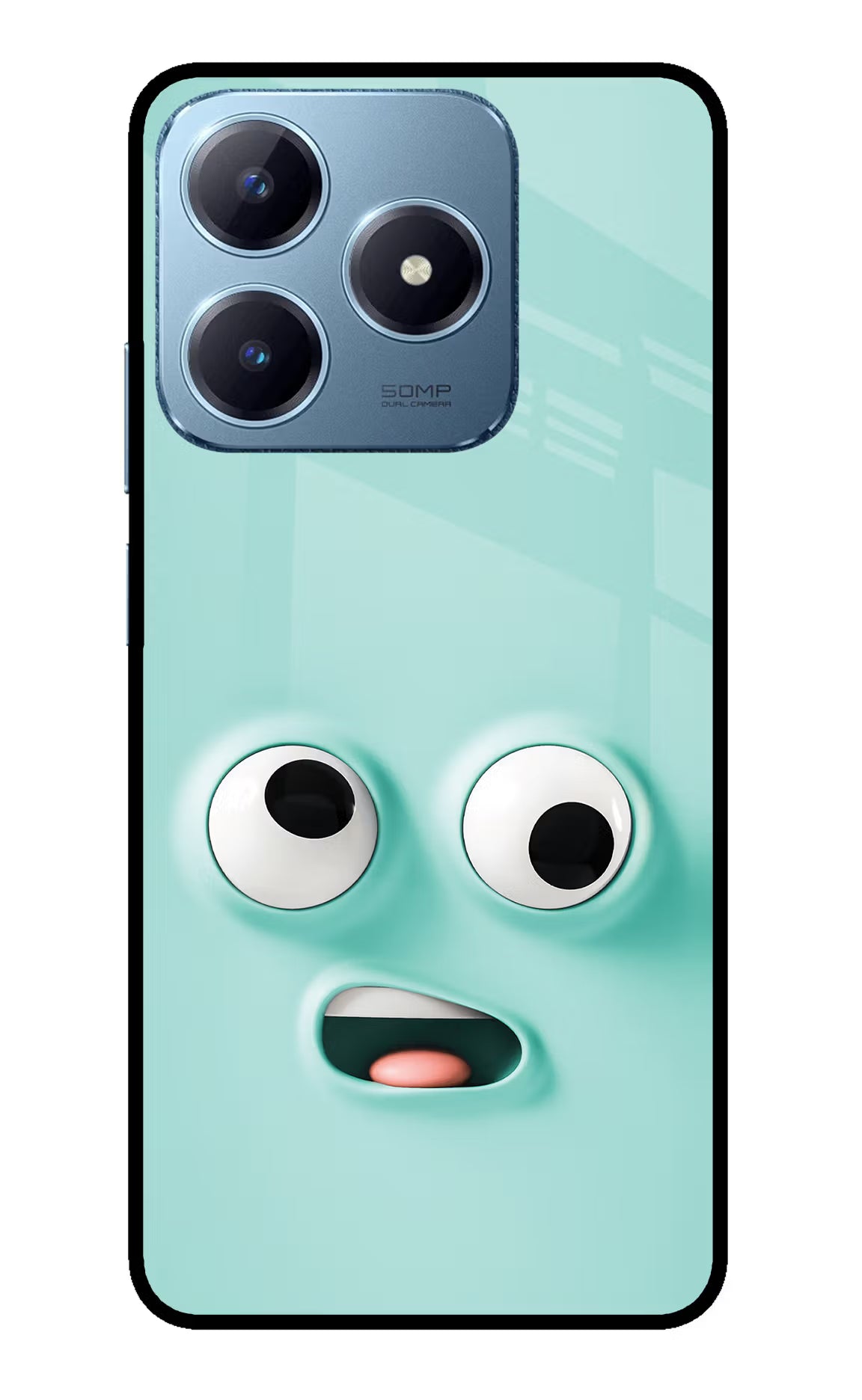 Funny Cartoon Realme Narzo N63 Glass Case Back Cover by Casekaro
