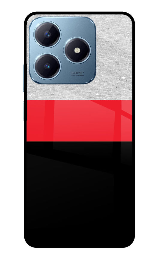 Tri Color Pattern Realme Narzo N63 Glass Case