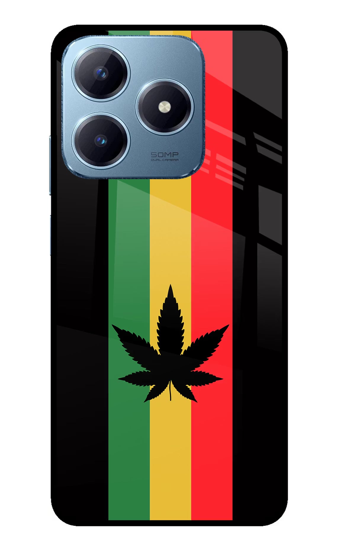 Weed Flag Realme Narzo N63 Glass Case Back Cover by Casekaro