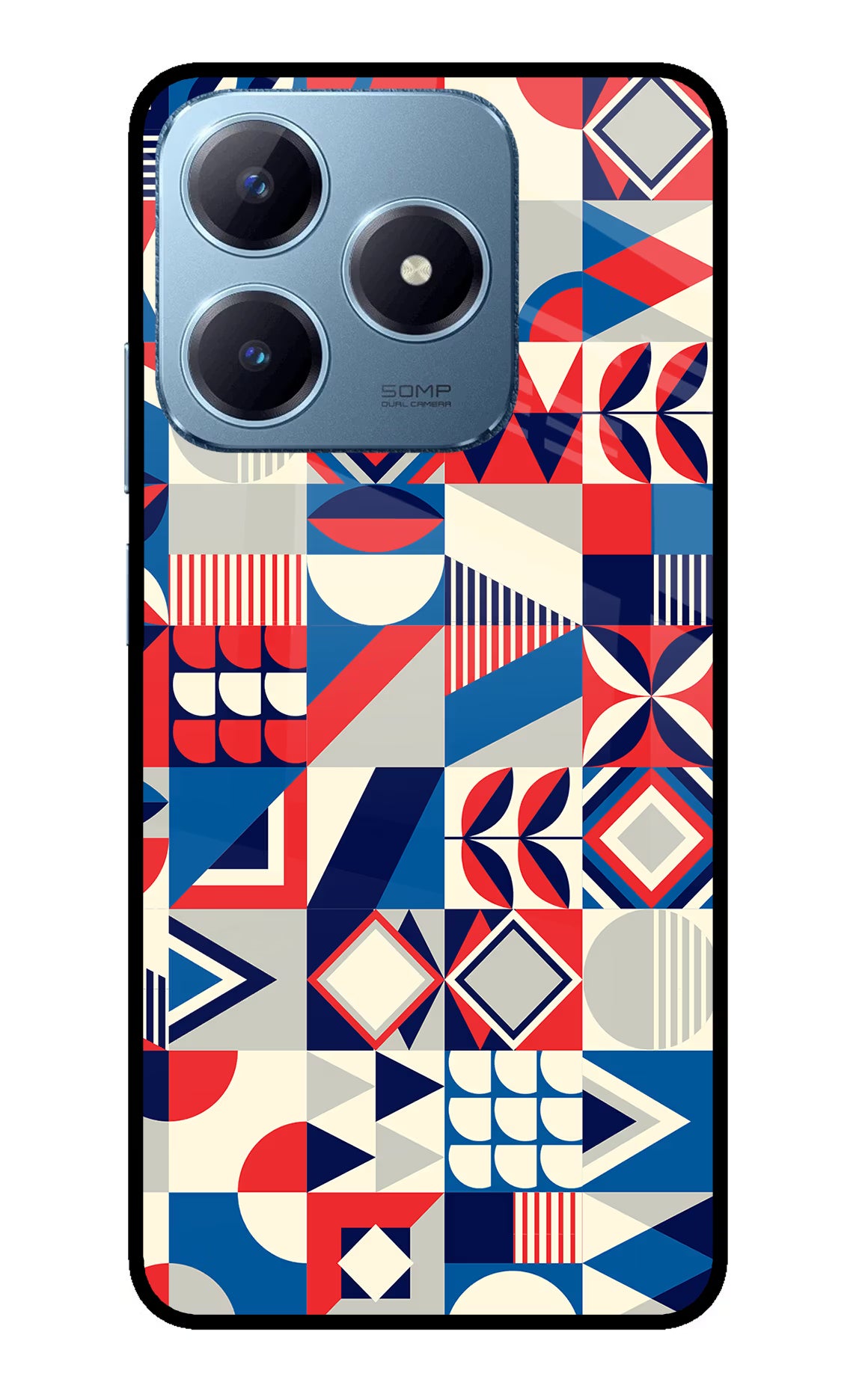 Colorful Pattern Realme Narzo N63 Glass Case