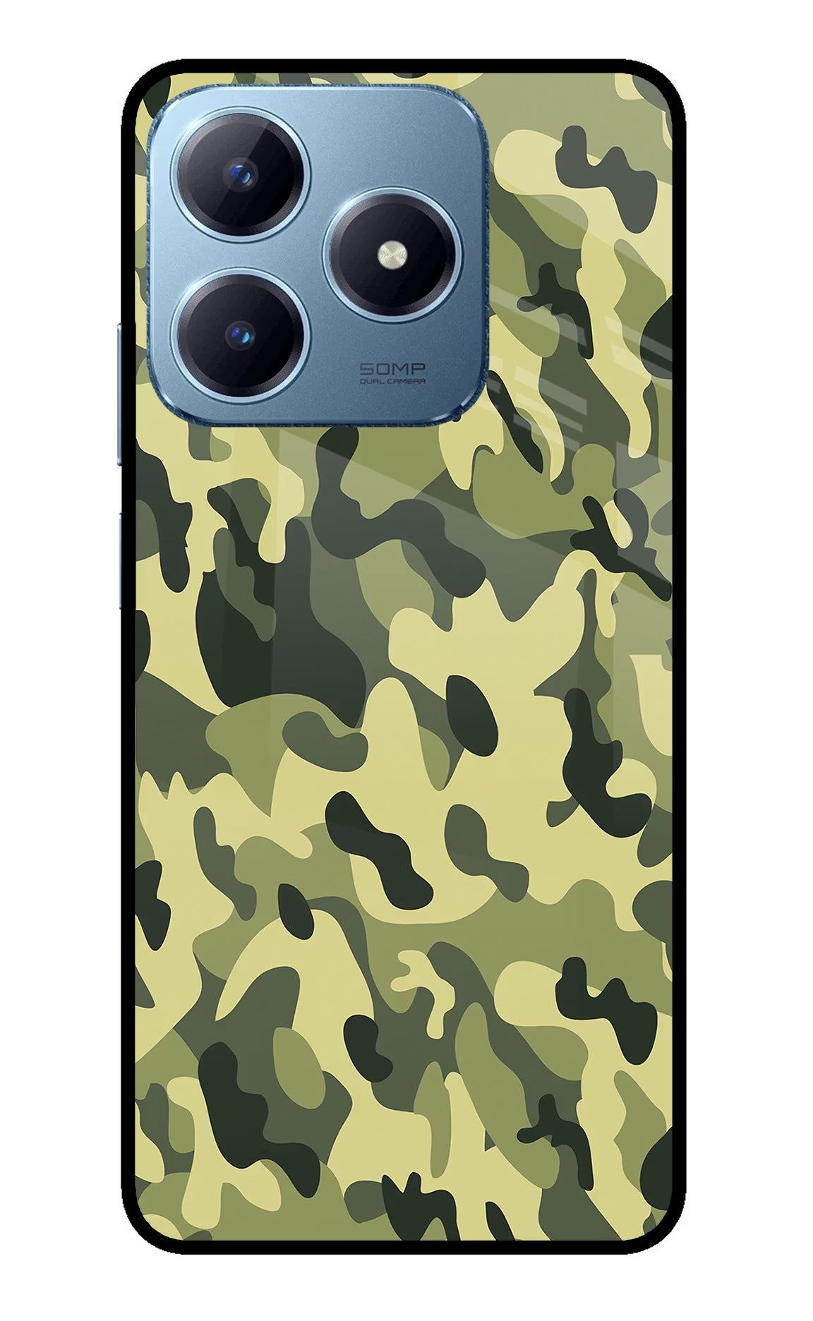 Camouflage Realme Narzo N63 Glass Case