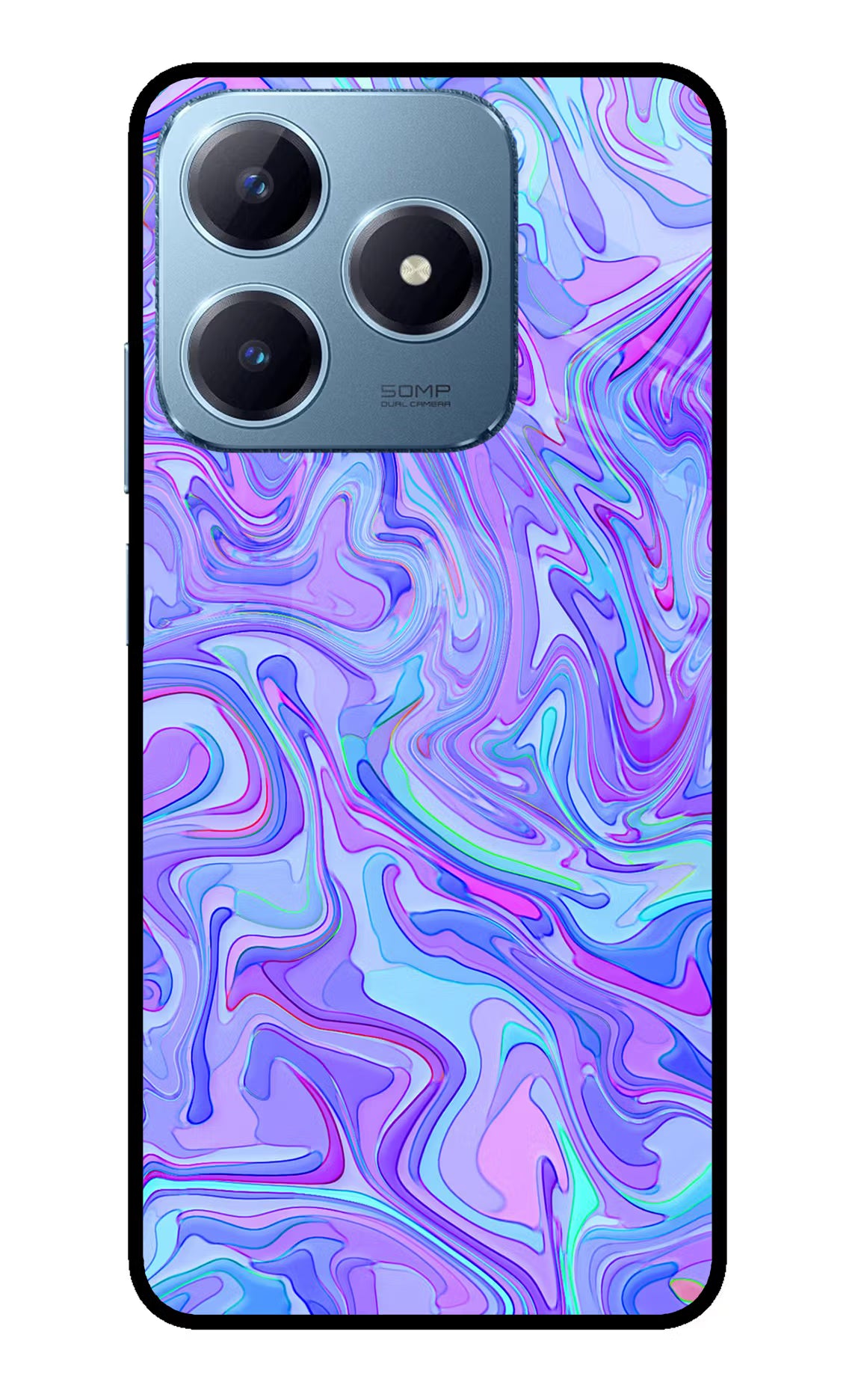 Glitter Realme Narzo N63 Glass Case Back Cover by Casekaro