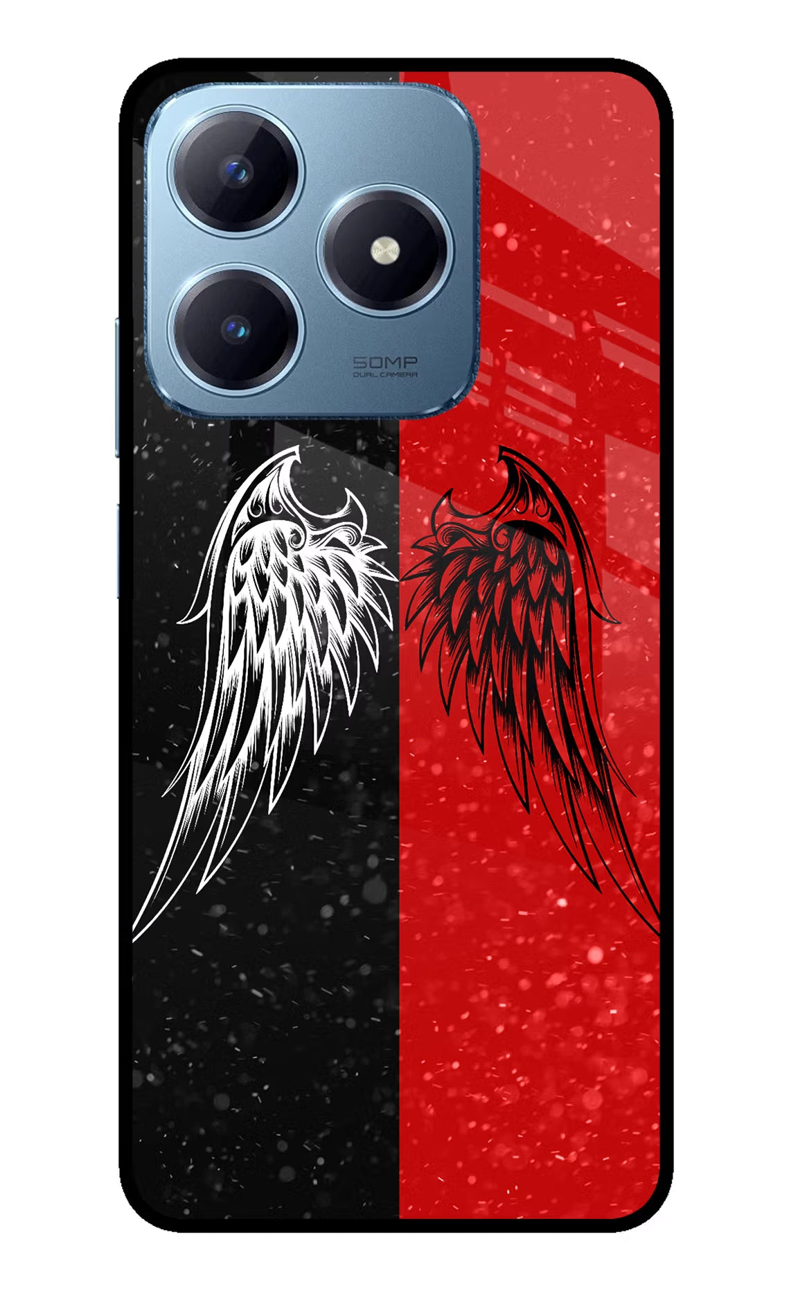 Wings Realme Narzo N63 Glass Case Back Cover by Casekaro