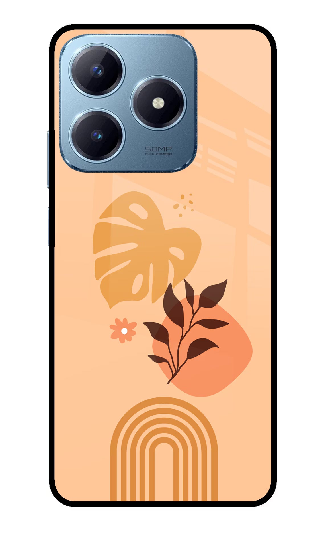 Bohemian Art Realme Narzo N63 Glass Case Back Cover by Casekaro