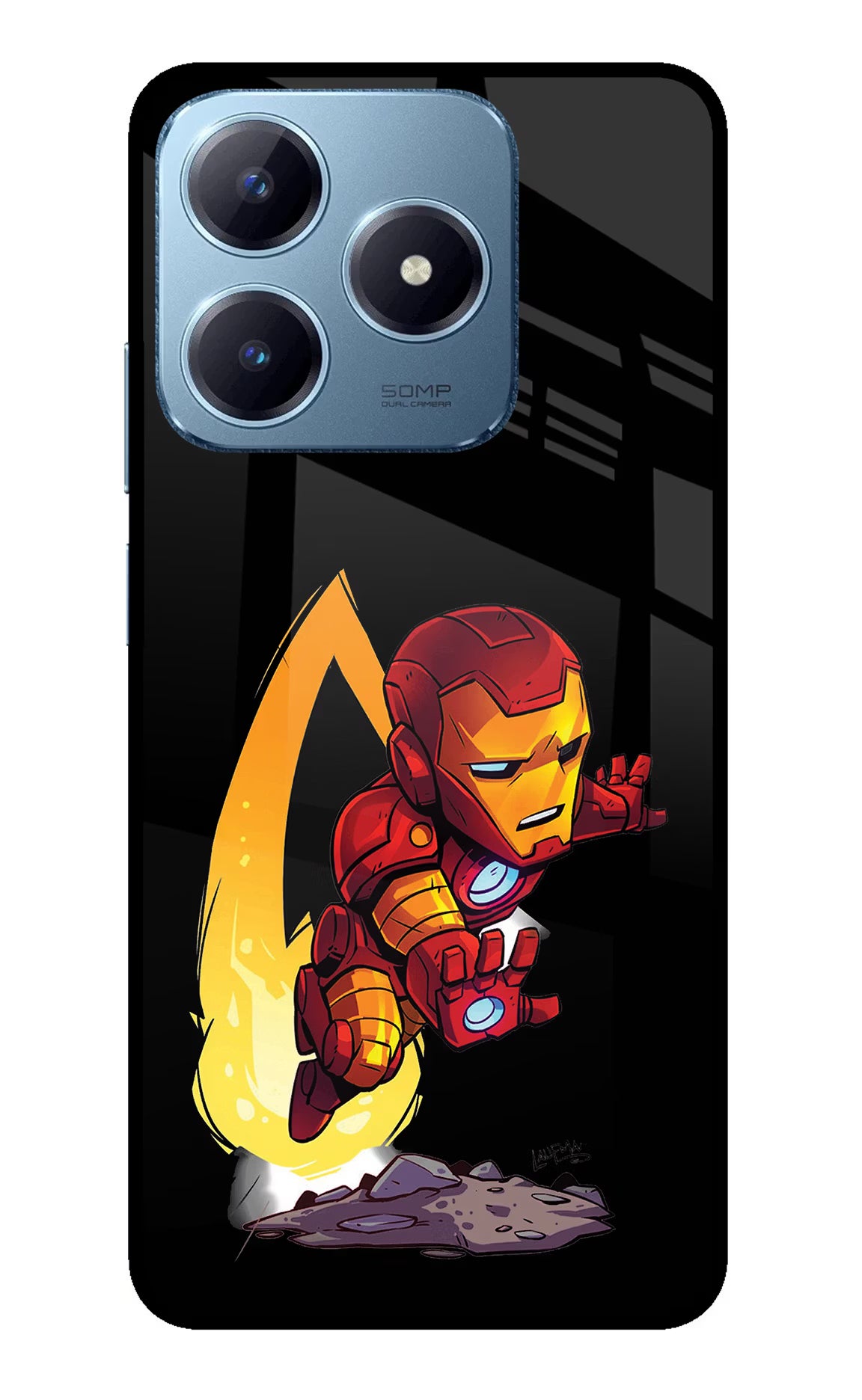 IronMan Realme Narzo N63 Glass Case Back Cover by Casekaro