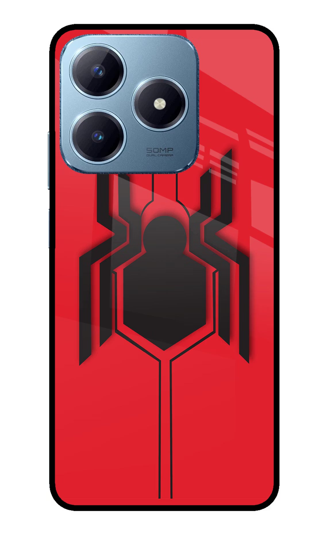 Spider Realme Narzo N63 Glass Case Back Cover by Casekaro