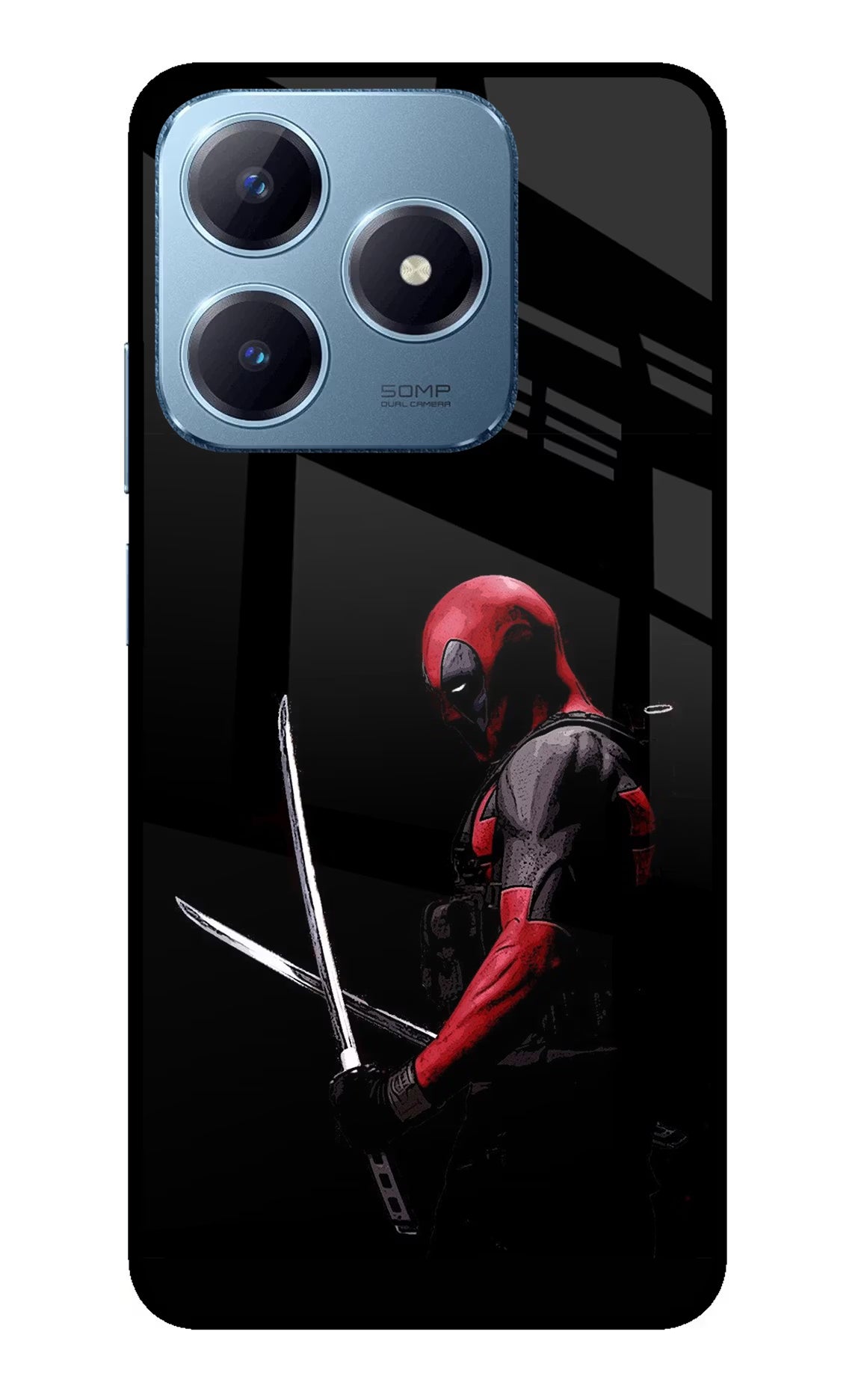 Deadpool Realme Narzo N63 Glass Case Back Cover by Casekaro