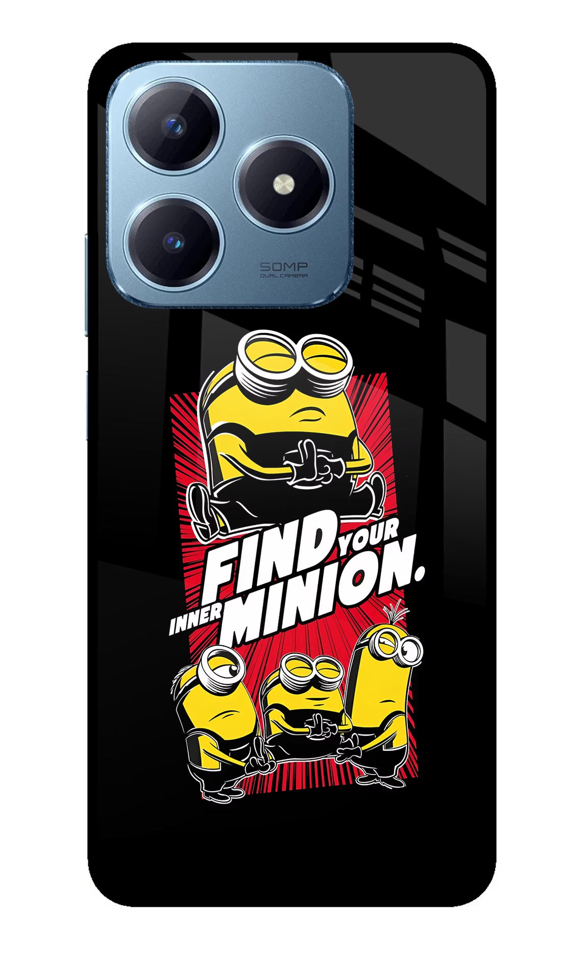 Find your inner Minion Realme Narzo N63 Glass Case Back Cover by Casekaro