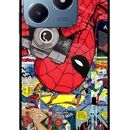 Spider Man Realme Narzo N63 Glass Case Back Cover by Casekaro