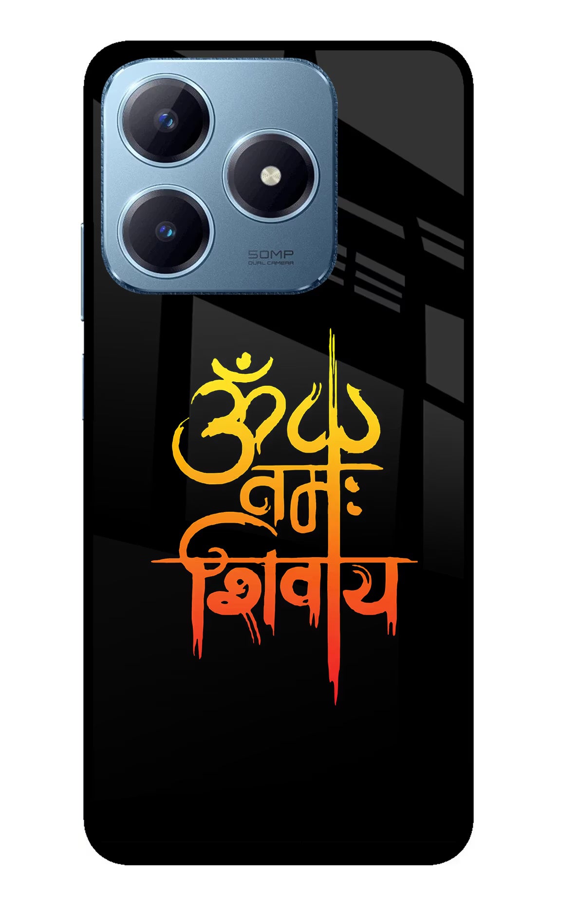 Om Namah Shivay Realme Narzo N63 Glass Case Back Cover by Casekaro