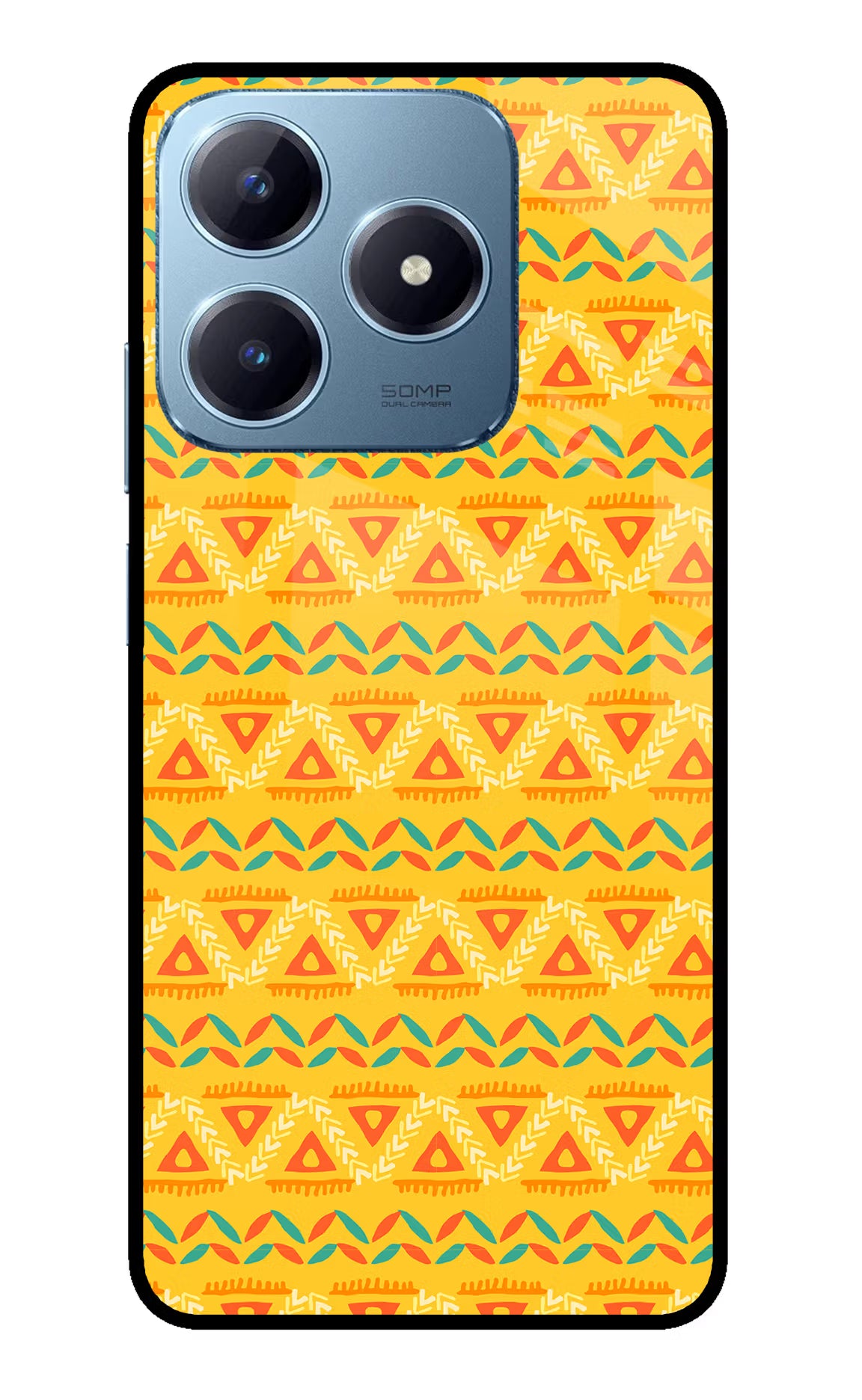 Tribal Pattern Realme Narzo N63 Glass Case Back Cover by Casekaro