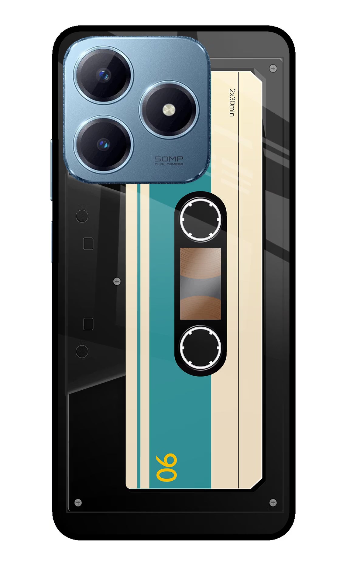 Cassette Realme Narzo N63 Glass Case Back Cover by Casekaro