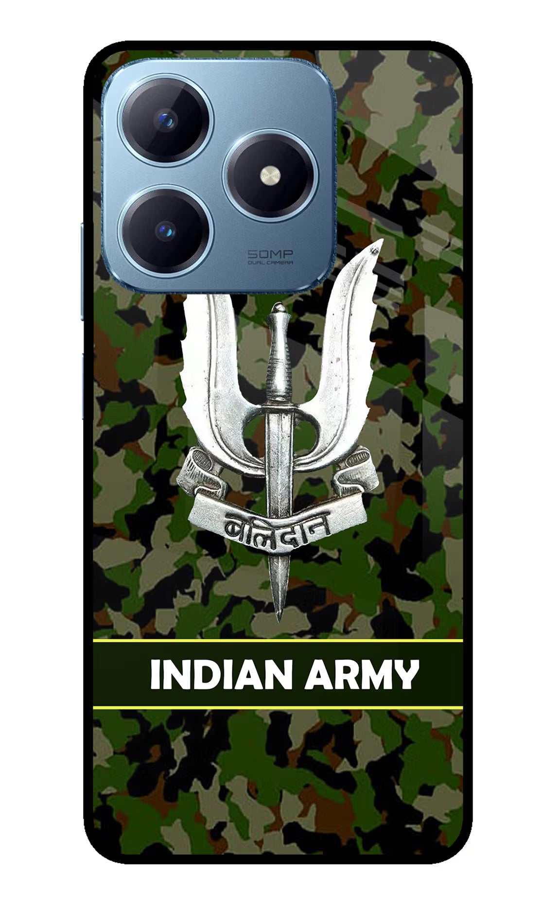 Balidan Indian Logo Realme Narzo N63 Glass Case