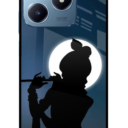 Shri Krishna Silhouette Realme Narzo N63 Glass Case Back Cover by Casekaro