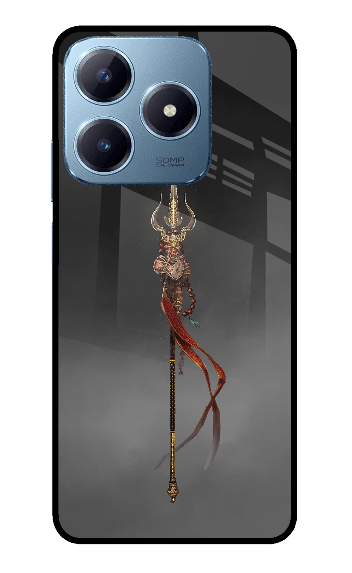 Shiv Trishul Realme Narzo N63 Glass Case Back Cover by Casekaro