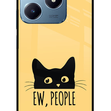 Ew People Catitude Realme Narzo N63 Glass Case Back Cover by Casekaro