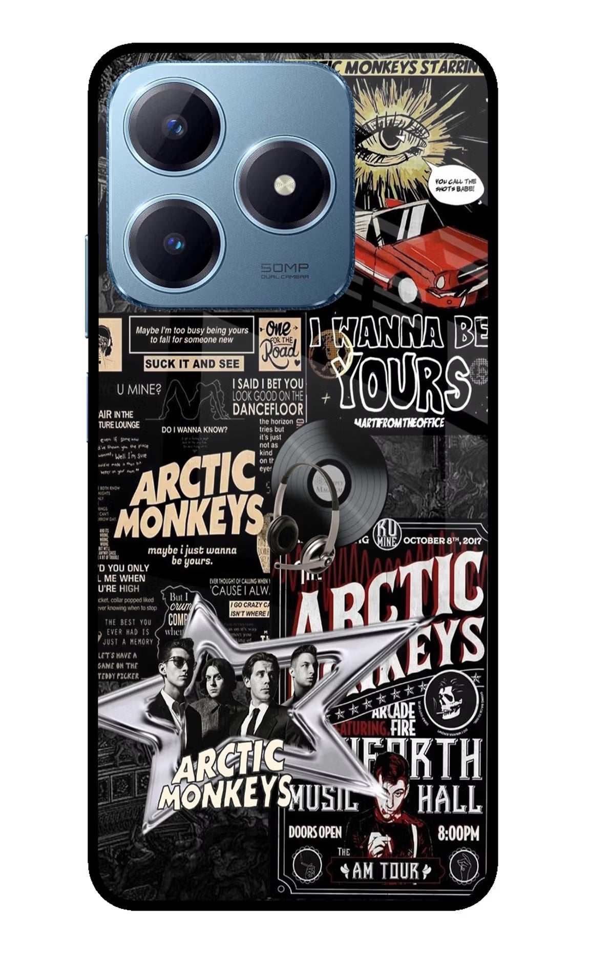 Arctic Monkeys Realme Narzo N63 Glass Case Back Cover by Casekaro