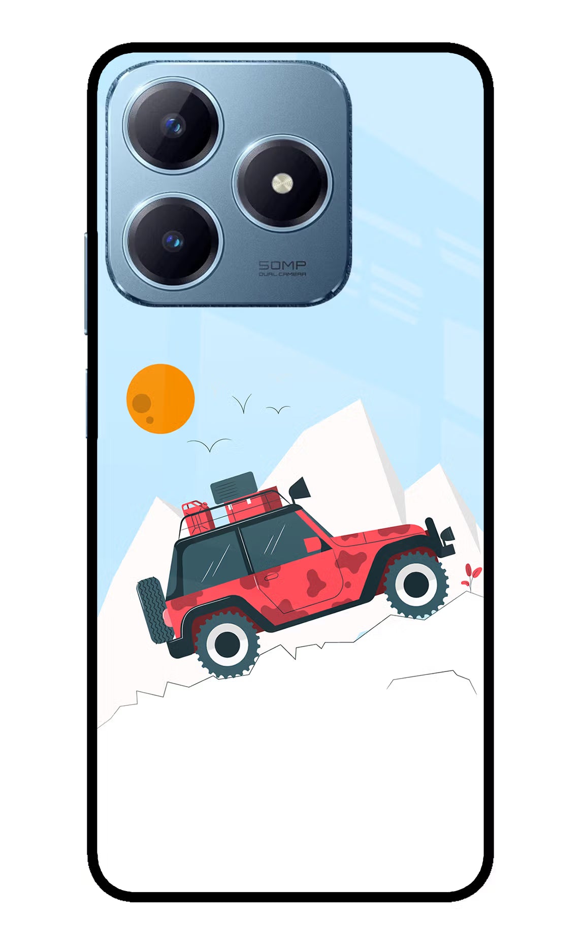 Mountain Trail Beast Realme Narzo N63 Glass Case Back Cover by Casekaro