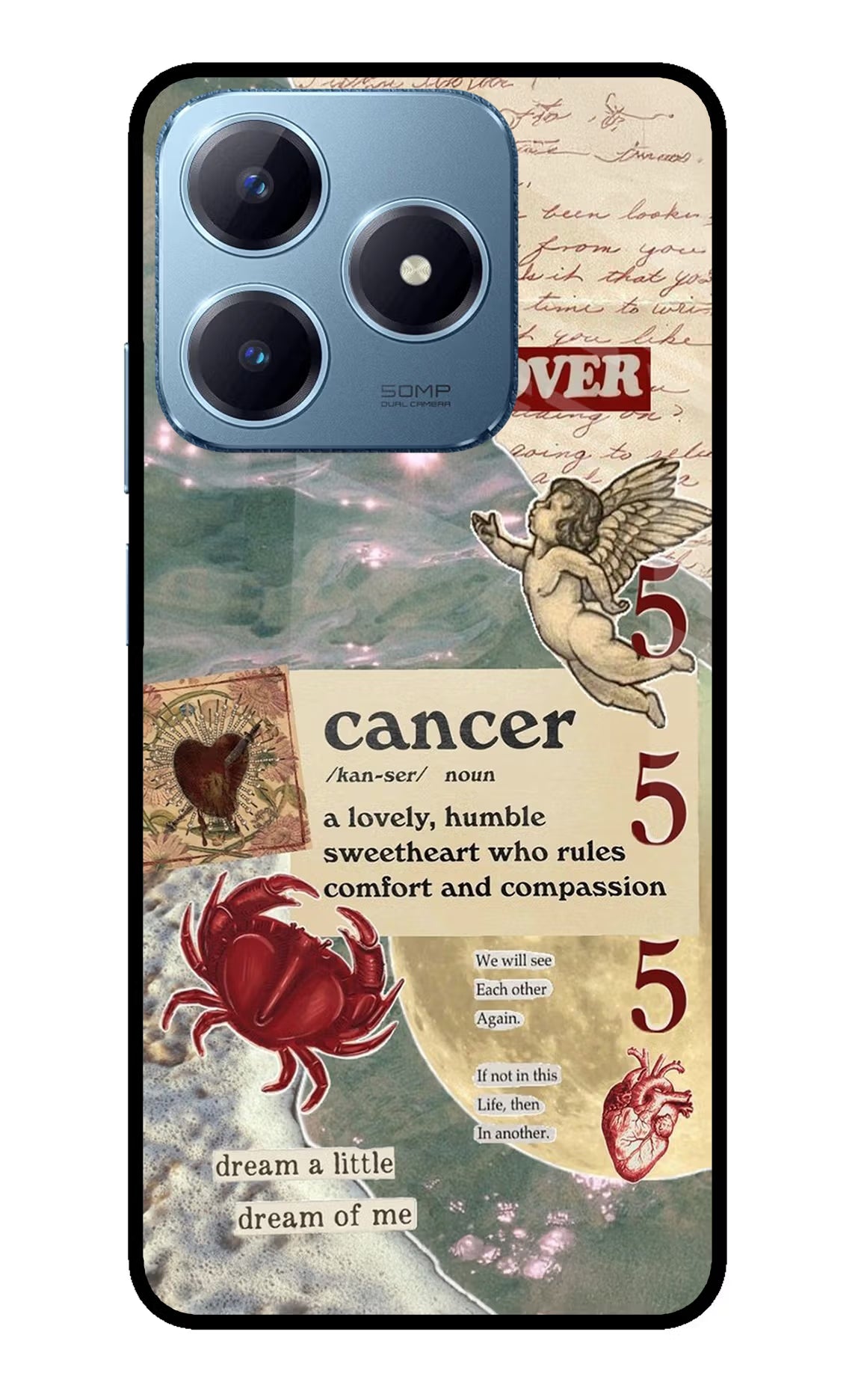 Cancer Zodiac Realme Narzo N63 Glass Case Back Cover by Casekaro
