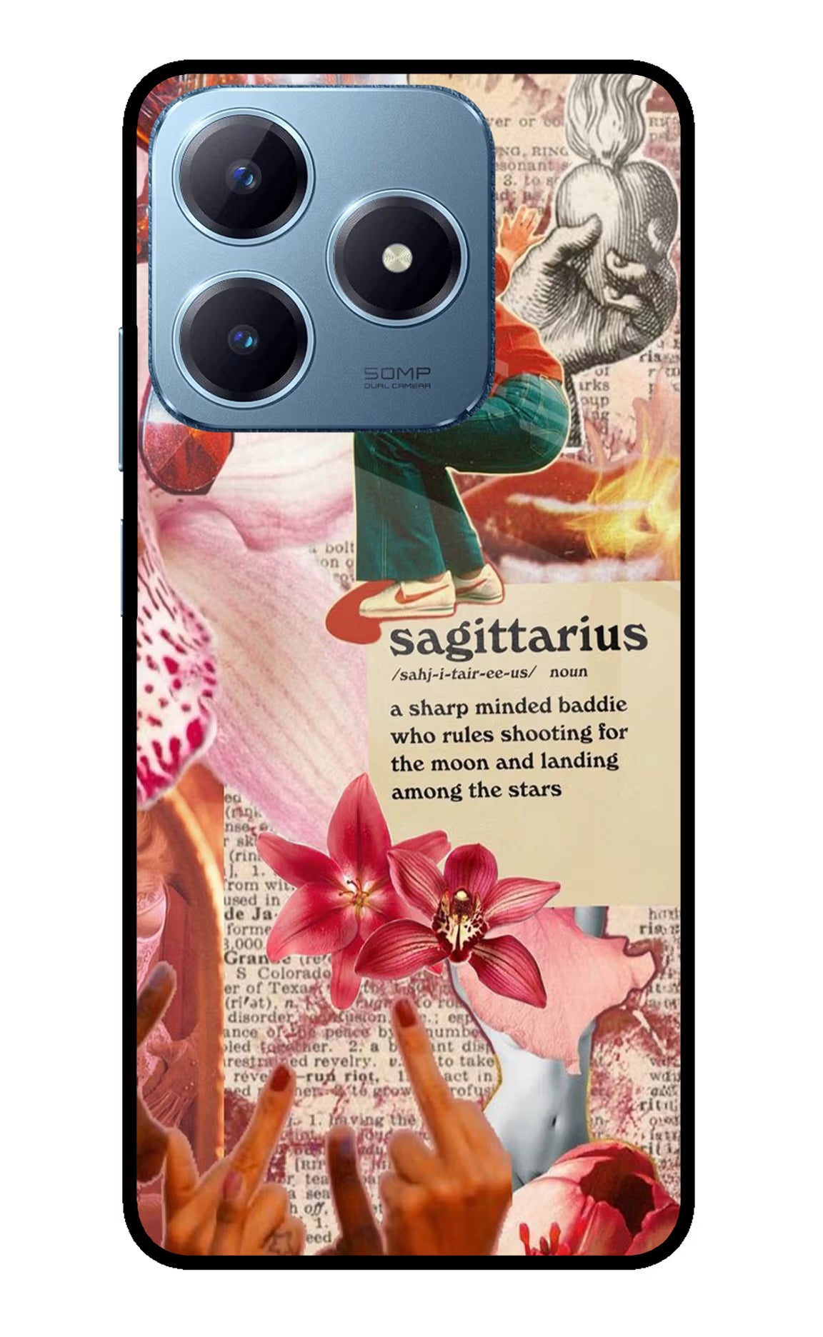 Sagittarius Zodiac Realme Narzo N63 Glass Case Back Cover by Casekaro
