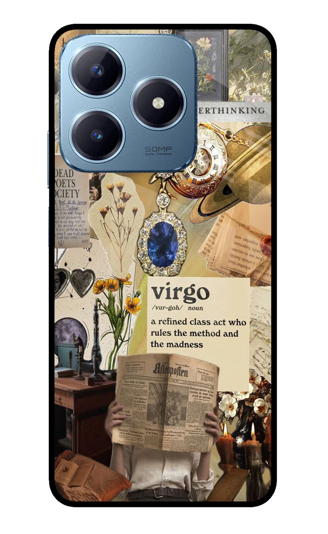 Virgo Zodiac Realme Narzo N63 Glass Case Back Cover by Casekaro
