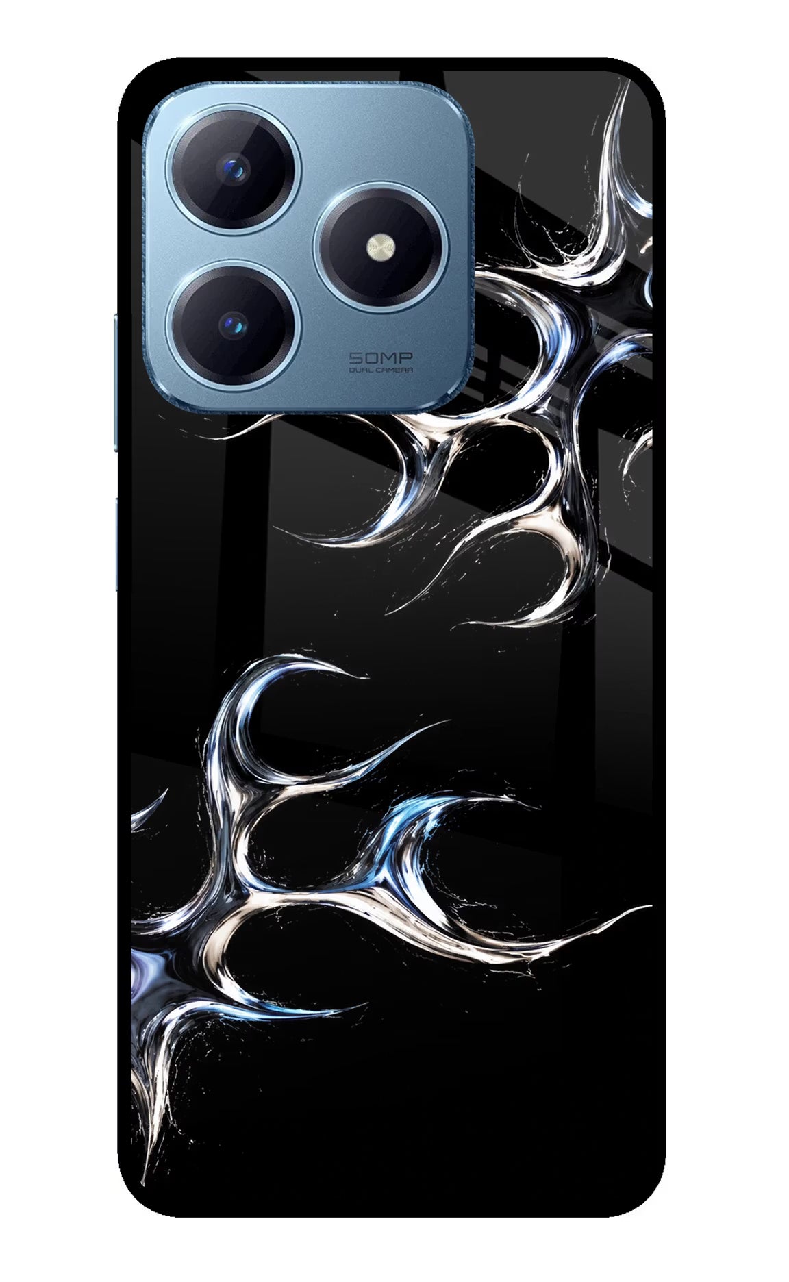 Chrome Tribal Realme Narzo N63 Glass Case Back Cover by Casekaro