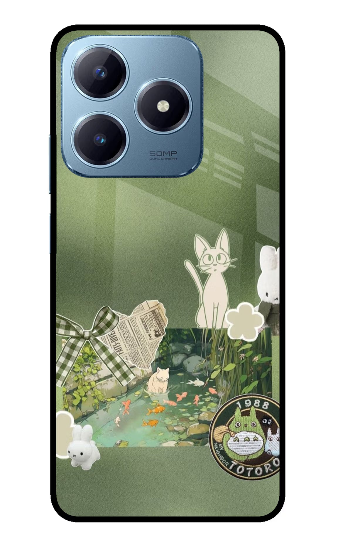 Aesthetic anime Realme Narzo N63 Glass Case Back Cover by Casekaro
