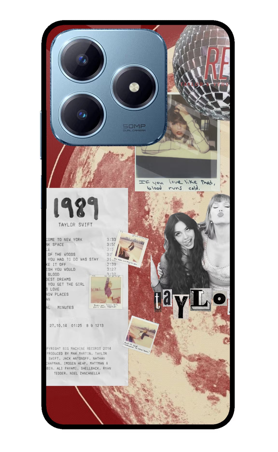 Taylor Swift Realme Narzo N63 Glass Case Back Cover by Casekaro