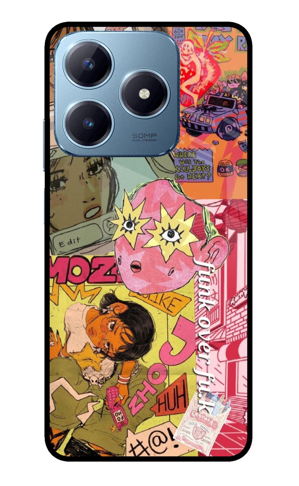 Funkover Realme Narzo N63 Glass Case Back Cover by Casekaro