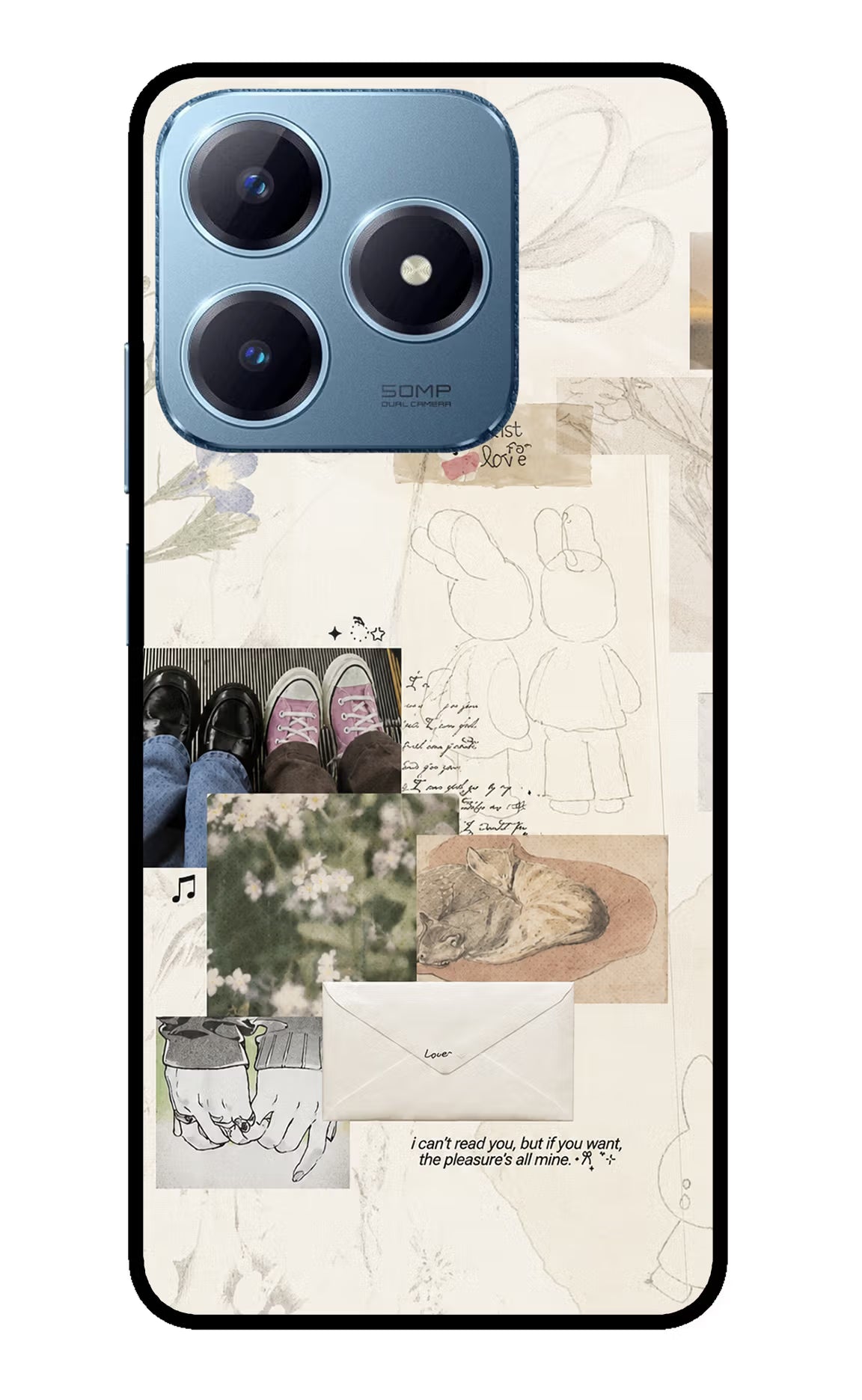 Soft Aesthetic Realme Narzo N63 Glass Case