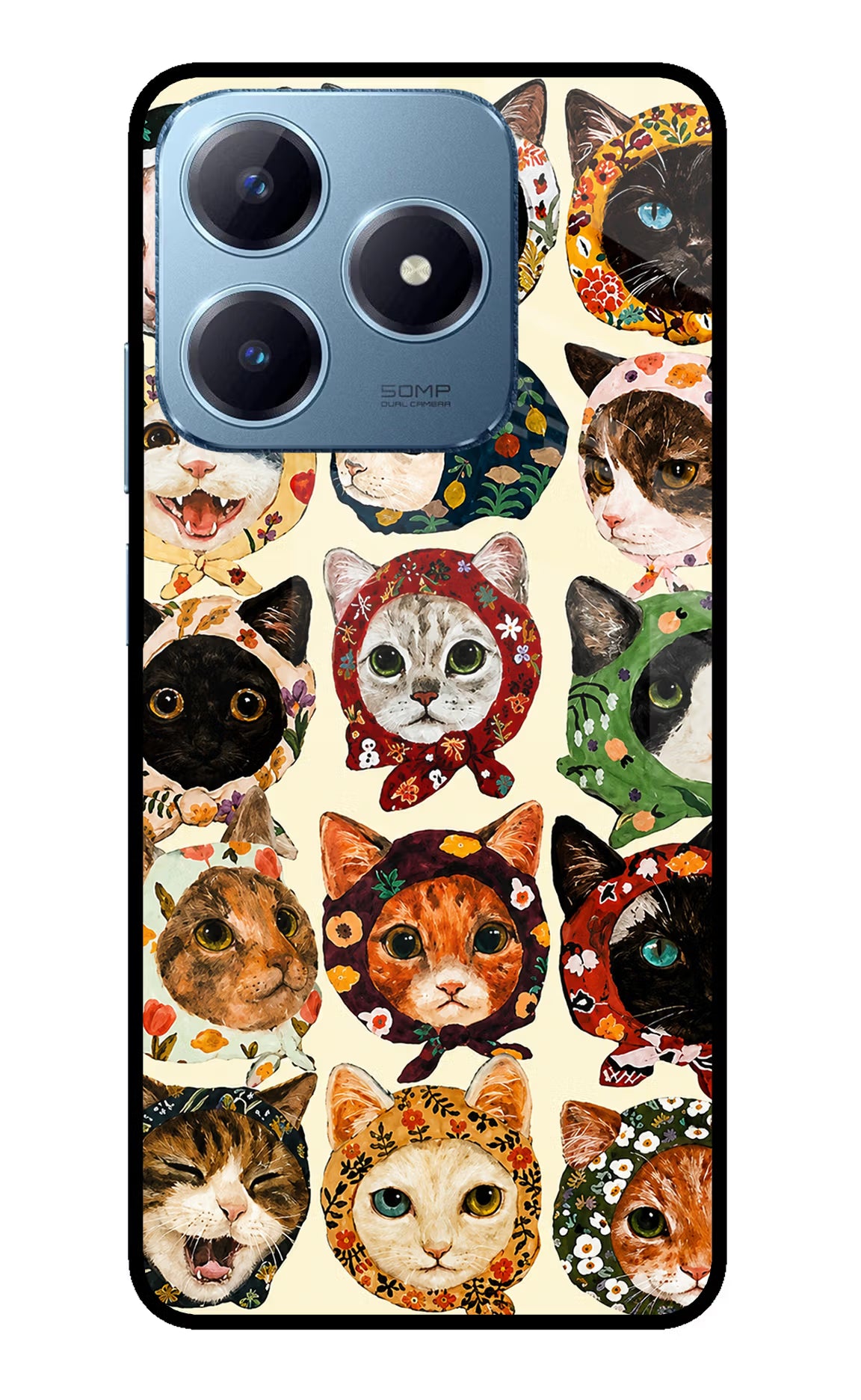Cool Cat Realme Narzo N63 Glass Case