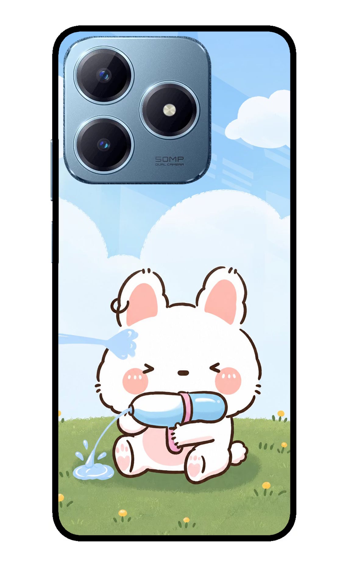 Bunny Treat Realme Narzo N63 Glass Case